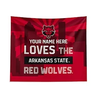Pegasus Arkansas State Red Wolves 51" x 60" City Skyline Personalized Wall Tapestry