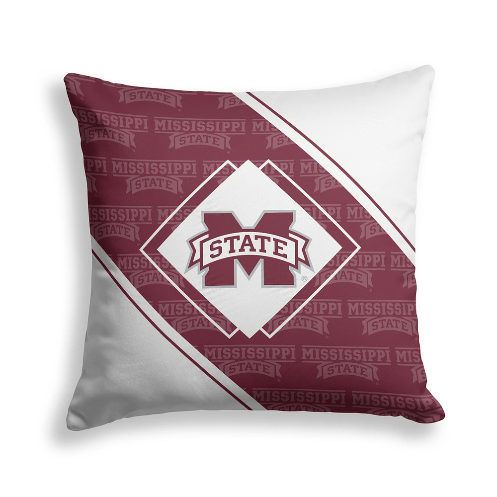 Pegasus Mississippi State Bulldogs 18" x 18" Diamond Boxed Decor Pillow