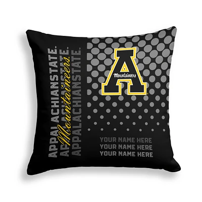 Pegasus Appalachian State Mountaineers 18" x 18" Script Dot Fade Personalized Decor Pillow