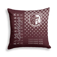 Pegasus Alabama A&M Bulldogs 18" x 18" Script Dot Fade Personalized Decor Pillow