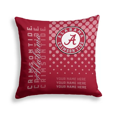 Pegasus Alabama Crimson Tide 18" x 18" Script Dot Fade Personalized Decor Pillow