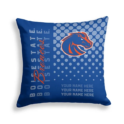 Pegasus Boise State Broncos 18" x 18" Script Dot Fade Personalized Decor Pillow