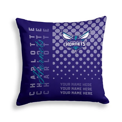 Pegasus Charlotte Hornets 18" x 18" Script Dot Fade Personalized Decor Pillow