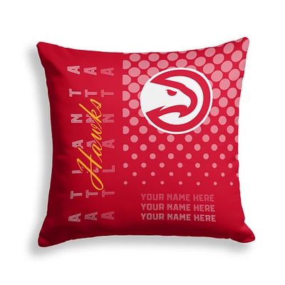 Pegasus Atlanta Hawks 18" x 18" Script Dot Fade Personalized Decor Pillow