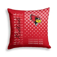 Pegasus Illinois State Redbirds 18" x 18" Script Dot Fade Personalized Decor Pillow