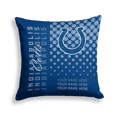 Pegasus Indianapolis Colts 18" x 18" Script Dot Fade Personalized Decor Pillow