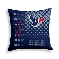 Pegasus Houston Texans 18" x 18" Script Dot Fade Personalized Decor Pillow