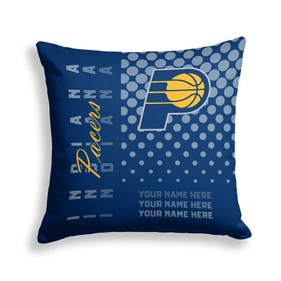 Pegasus Indiana Pacers 18" x 18" Script Dot Fade Personalized Decor Pillow