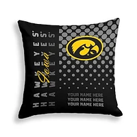 Pegasus Iowa Hawkeyes 18" x 18" Script Dot Fade Personalized Decor Pillow