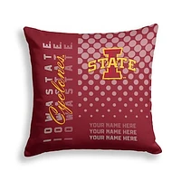 Pegasus Iowa State Cyclones 18" x 18" Script Dot Fade Personalized Decor Pillow