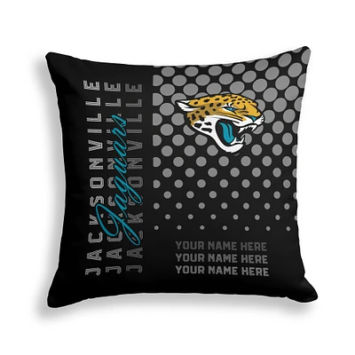 Pegasus Jacksonville Jaguars 18" x 18" Script Dot Fade Personalized Decor Pillow