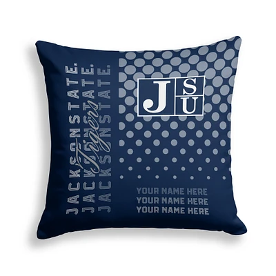 Pegasus Jackson State Tigers 18" x 18" Script Dot Fade Personalized Decor Pillow