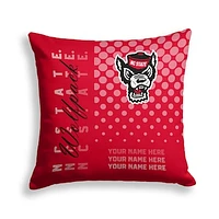 Pegasus NC State Wolfpack 18" x 18" Script Dot Fade Personalized Decor Pillow