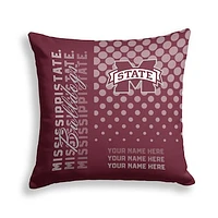 Pegasus Mississippi State Bulldogs 18" x 18" Script Dot Fade Personalized Decor Pillow