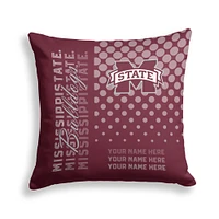 Pegasus Mississippi State Bulldogs 18" x 18" Script Dot Fade Personalized Decor Pillow