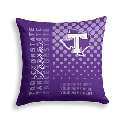 Pegasus Tarleton State Texans 18" x 18" Script Dot Fade Personalized Decor Pillow