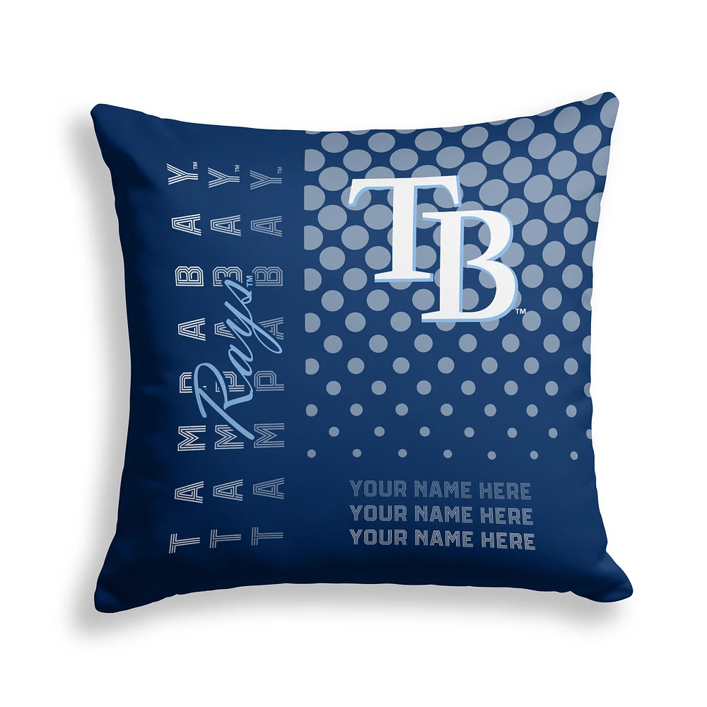 Pegasus Tampa Bay Rays 18" x 18" Script Dot Fade Personalized Decor Pillow