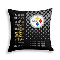 Pegasus Pittsburgh Steelers 18" x 18" Script Dot Fade Personalized Decor Pillow