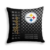 Pegasus Pittsburgh Steelers 18" x 18" Script Dot Fade Personalized Decor Pillow
