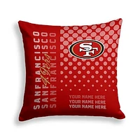 Pegasus San Francisco 49ers 18" x 18" Script Dot Fade Personalized Decor Pillow