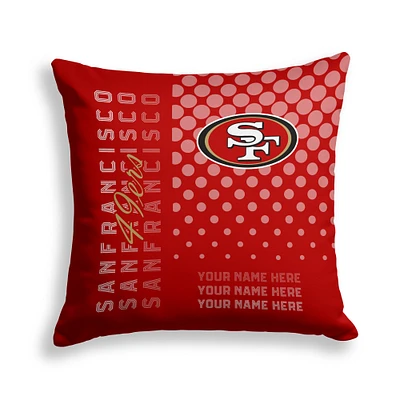 Pegasus San Francisco 49ers 18" x 18" Script Dot Fade Personalized Decor Pillow