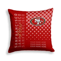 Pegasus San Francisco 49ers 18" x 18" Script Dot Fade Personalized Decor Pillow