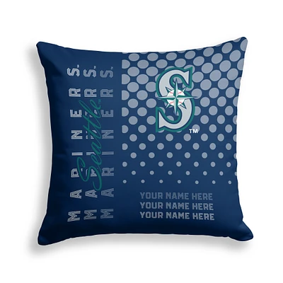 Pegasus Seattle Mariners 18" x 18" Script Dot Fade Personalized Decor Pillow