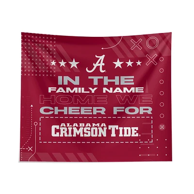 Pegasus Alabama Crimson Tide 51" x 60" We Cheer For Personalized Wall Tapestry