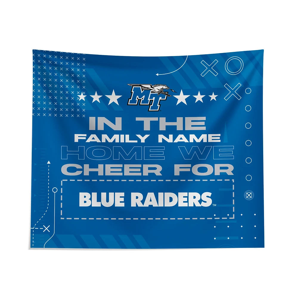 Pegasus MTSU Blue Raiders 51" x 60" We Cheer For Personalized Wall Tapestry