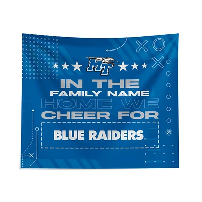 Pegasus MTSU Blue Raiders 51" x 60" We Cheer For Personalized Wall Tapestry