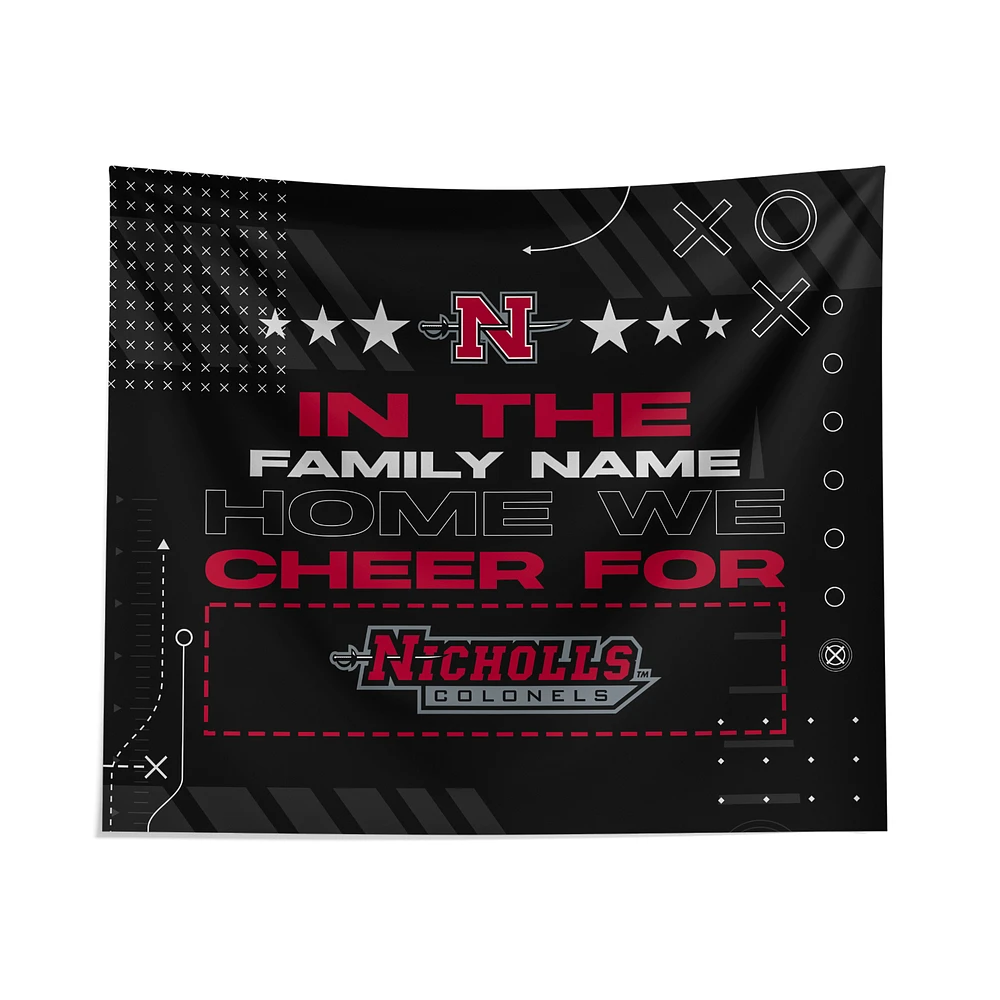 Pegasus Nicholls State Colonels 51" x 60" We Cheer For Personalized Wall Tapestry