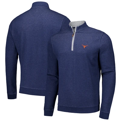 Men's johnnie-O Navy Texas Longhorns Sully Tri-Blend Quarter-Zip Sweatshirt