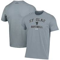 Men's Under Armour Gray St. Olaf Oles Arch Softball Performance T-Shirt