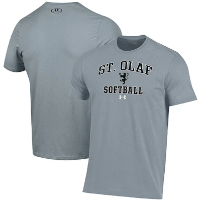 Men's Under Armour Gray St. Olaf Oles Arch Softball Performance T-Shirt