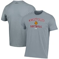 Men's Under Armour Gray Minnesota Duluth Bulldogs Arch Softball Performance T-Shirt