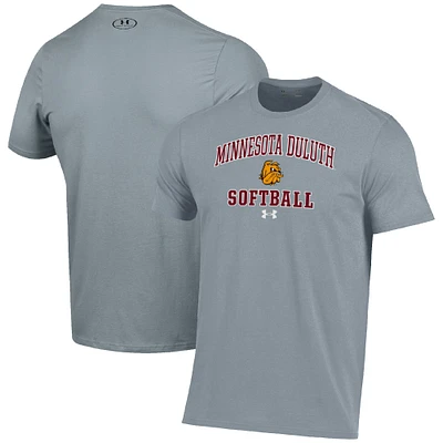 Men's Under Armour Gray Minnesota Duluth Bulldogs Arch Softball Performance T-Shirt