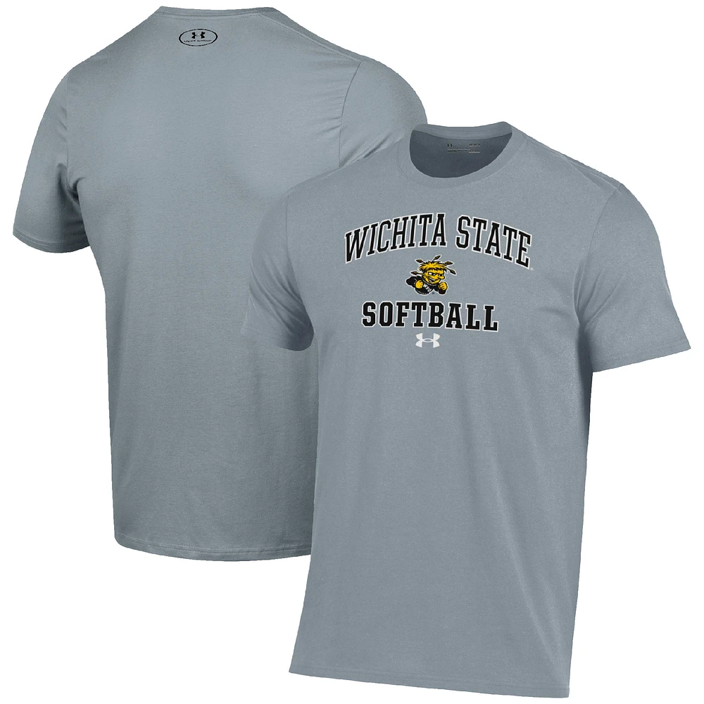 Men's Under Armour Gray Wichita State Shockers Arch Softball Performance T-Shirt