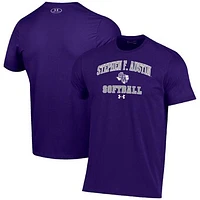 Men's Under Armour Purple Stephen F Austin Lumberjacks Arch Softball Performance T-Shirt