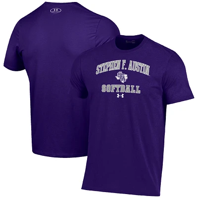 Men's Under Armour Purple Stephen F Austin Lumberjacks Arch Softball Performance T-Shirt