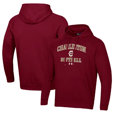 Men's Under Armour Maroon Charleston Cougars All Day Arch Softball Raglan Pullover Hoodie