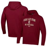 Men's Under Armour Maroon Charleston Cougars All Day Arch Softball Raglan Pullover Hoodie