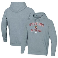 Men's Under Armour Stevens Institute of Technology Ducks All Day Arch Softball Raglan Pullover Hoodie