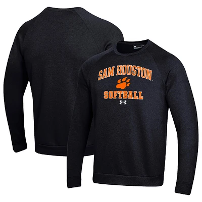 Men's Under Armour Sam Houston State Bearkats All Day Arch Softball Fleece Raglan Pullover Sweatshirt