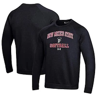 Men's Under Armour New Mexico State Aggies All Day Arch Softball Fleece Raglan Pullover Sweatshirt