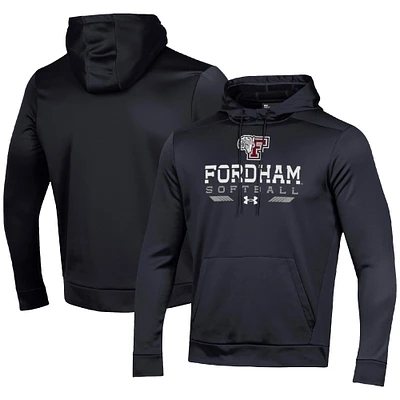 Men's Under Armour Black Fordham Rams Softball Pullover Hoodie