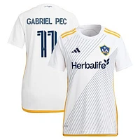 Women's adidas Gabriel Pec White LA Galaxy 2024 Angelino Kit Replica Player Jersey