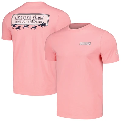 Men's Vineyard Vines Pink Kentucky Derby 150 Logo Box T-Shirt