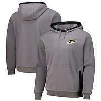 Men's  Columbia Gray Purdue Boilermakers Flanker Fleece Pullover Hoodie