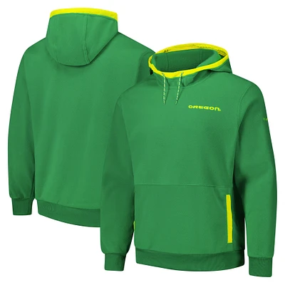 Men's  Columbia Green Oregon Ducks Flanker Fleece Pullover Hoodie