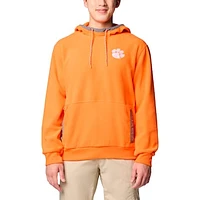 Men's  Columbia Orange Clemson Tigers Flanker Fleece Pullover Hoodie